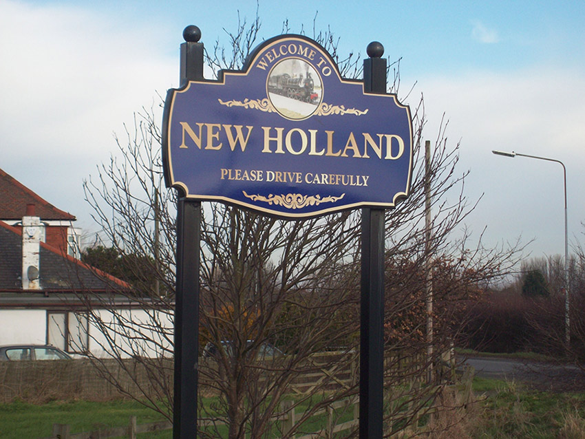 New holland sign
